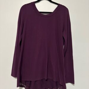 Le Lis Deep Purple Long Sleeve Top